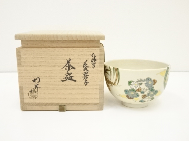 JAPANESE TEA CEREMONY / CHAWAN(TEA BOWL) / KYO WARE / NINSEI STYLE / BY RISHO KATO